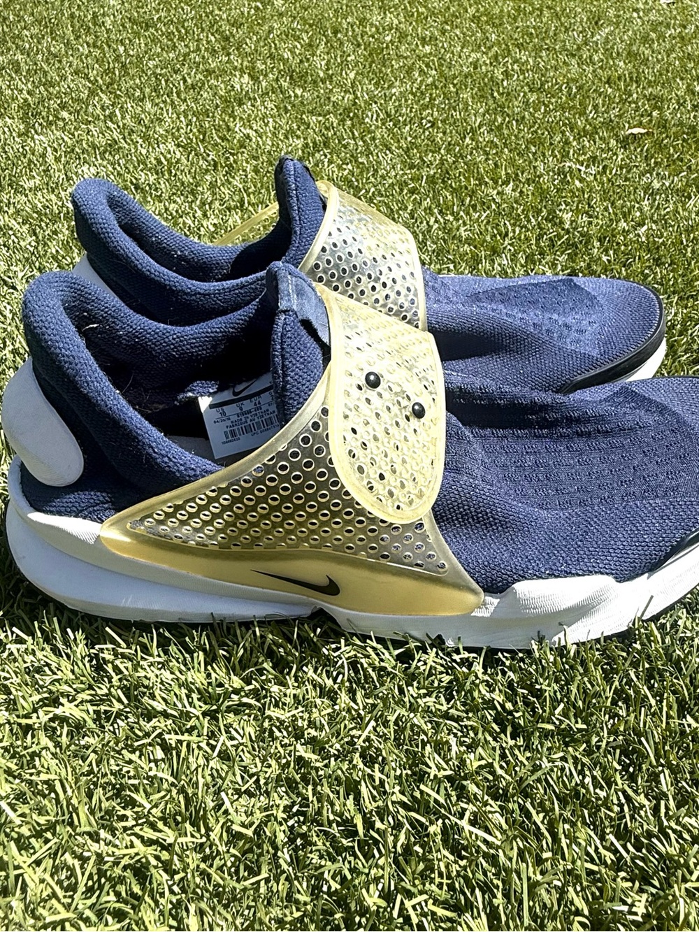 Nike Sock Dart Midnight Blue Slip-On Running Shoes -Size 10 - Picture 2 of 7